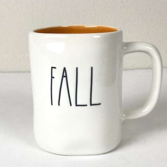 New Rae Dunn FALL Y'ALL Coffee Mug Orange Inside - Picture 5 of 6
